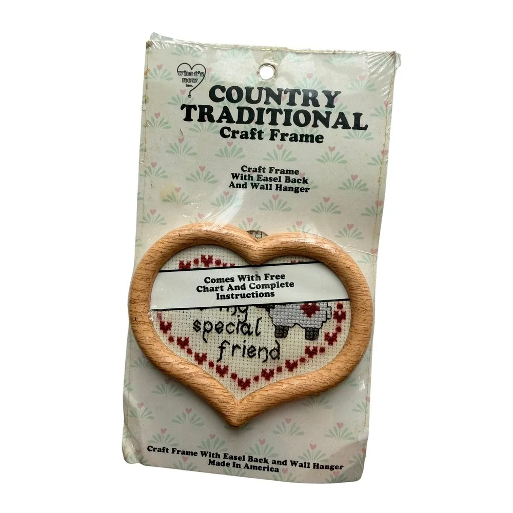 VTG Country Traditional Cross Stitch Pattern‎ Small Frame No Thread/Fabric
